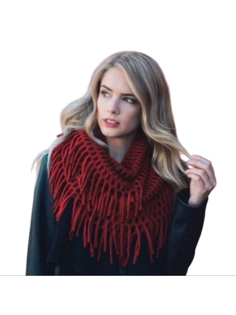 Couture Gypsy Burgundy Chenille Scarf